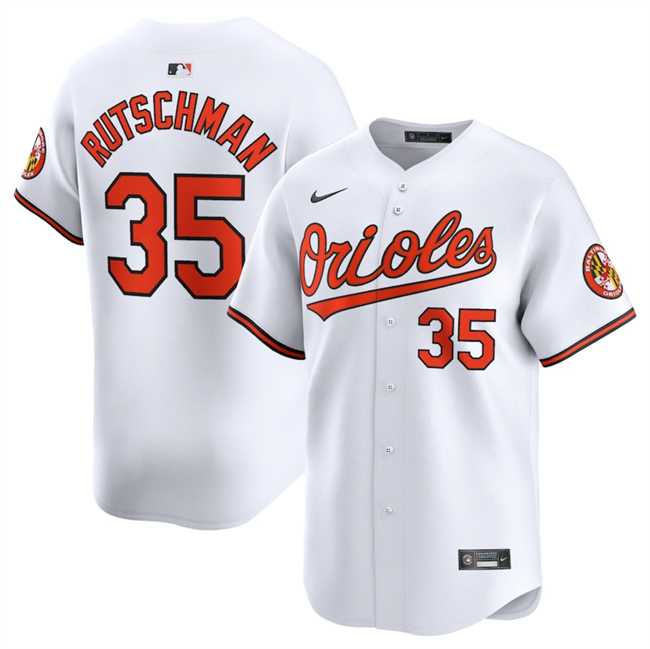 Men%27s Baltimore Orioles #35 Adley Rutschman White 2024 Home Limited Stitched Jersey Dzhi->arizona diamondbacks->MLB Jersey